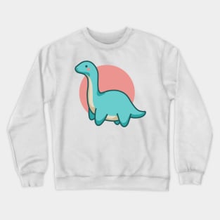 Cute Long Neck Dinosaurus, Brontosaurus, Brachiosaurus Crewneck Sweatshirt